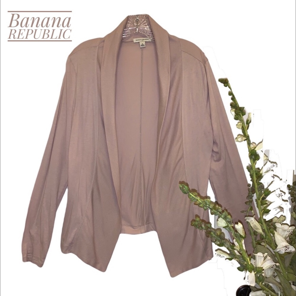 Banana Republic Pale Pink Mauve Open Cadigan